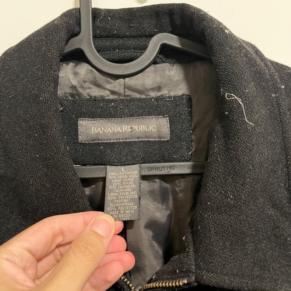 Banana Republic Wool Suit Jacket Dual Zipper - Men's Formal Outerwear, Stylish - Picture 4 of 5